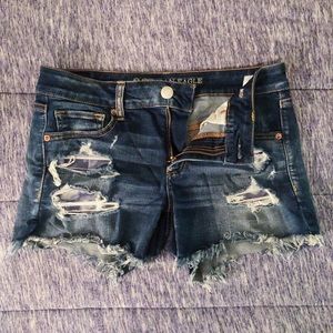 AEO Distressed Denim Shorts